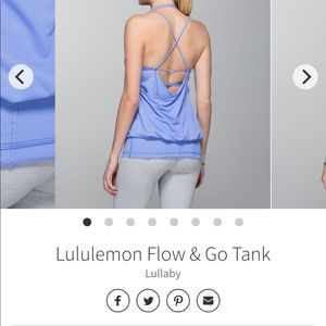 Lululemon flow & go tank - size 2